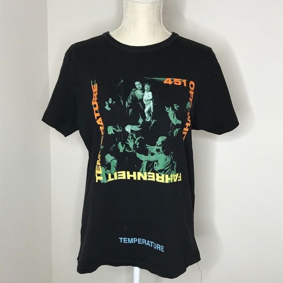 OFF WHITE c/o‎ Virgil ABLOH 451 Fahrenheit T-shirt Medium2013